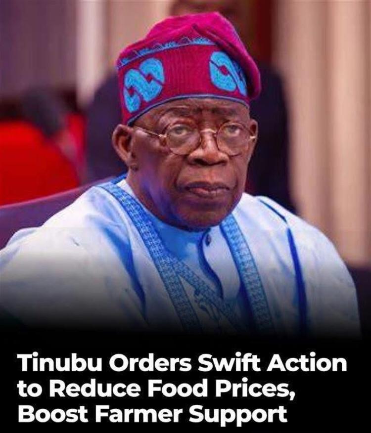 Breaking News: Tinubu Orders Swift Action to Reduce Food Prices, Boost Farmer Support